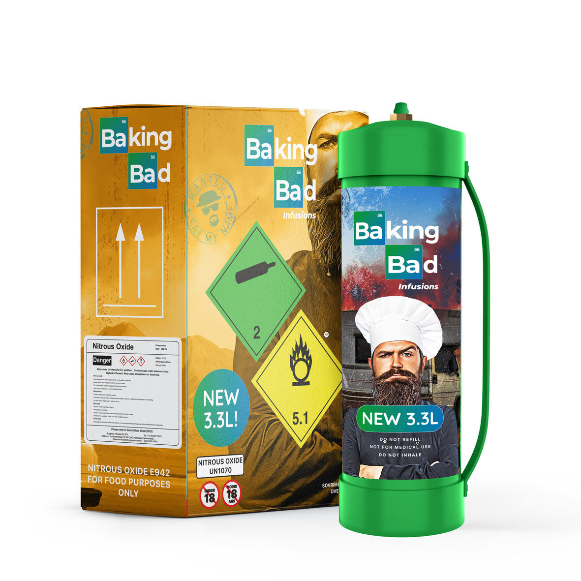 Baking Bad 3.3L Culinary Gas Cream Charger Canister