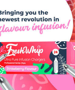 FreshWhip Cream Chargers - STRAWBERRY - 50 Packs - 8.2g SUPER
