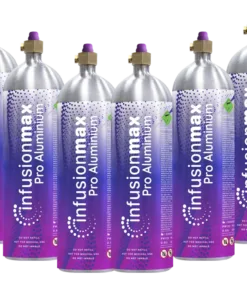 InfusionMax 680g Pro Aluminum Whipped Cream Charger Canister- 1 Carton (6 Cylinders)
