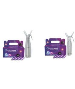 InfusionMax Elite 100-Pack 9g Cream Chargers + QuickWhip Pro Stainless Steel Whipped Cream Dispenser Bundle