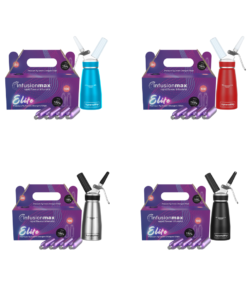 InfusionMax Elite 100-Pack 9g Cream Chargers + SupremeWhip PRO 250ML Dispenser Bundle