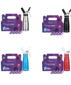 InfusionMax Elite 100-Pack 9g Cream Chargers + SupremeWhip PRO 500ml Dispenser Bundle