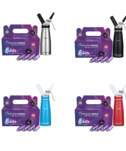 InfusionMax Elite 100-Pack 9g Cream Chargers + SupremeWhip PRO 500ml Dispenser Bundle