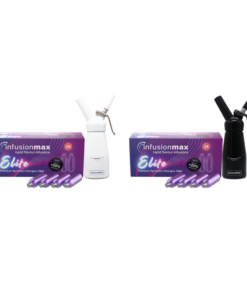 InfusionMax Elite 24-Pack 9g Cream Chargers + SupremeWhip 250ml Dispenser Bundle