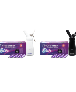 InfusionMax Elite 24-Pack 9g Cream Chargers + SupremeWhip 250ml Dispenser Bundle