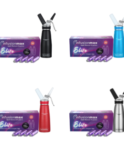 InfusionMax Elite 24-Pack 9g Whipped Cream Chargers + SupremeWhip PRO 250ml Dispenser Bundle