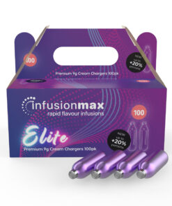 InfusionMax Elite 9g Cream Chargers - 100 Chargers - Wholesale UP TO 25% OFF