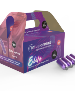 InfusionMax Elite 9g N2O Cream Chargers 100 Packs - Up to 25% OFF!