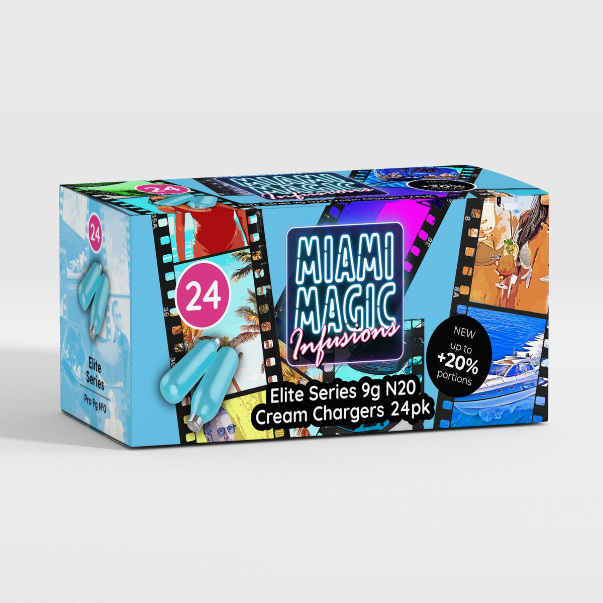Miami Magic 9g Cream Chargers 24 Packs