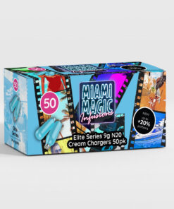 Miami Magic 9g N2O Cream Chargers 50 Packs