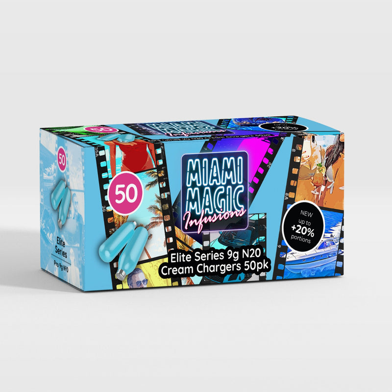Miami Magic 9g N2O Cream Chargers 50 Packs