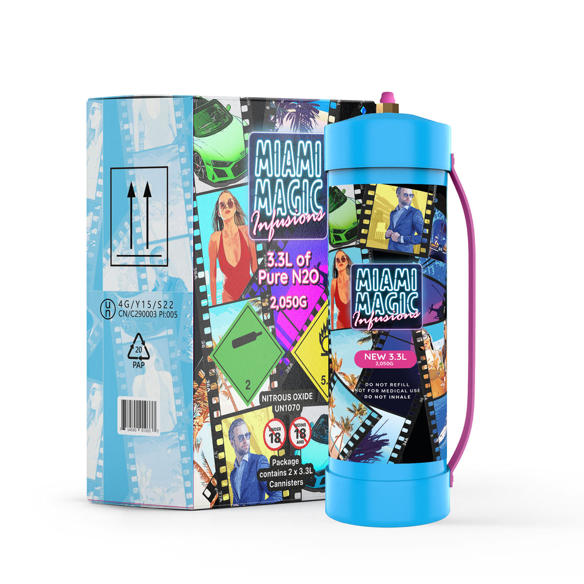 Miami Magic Infusions 2050g / 3.3 Culinary Gas Cream Charger Canister