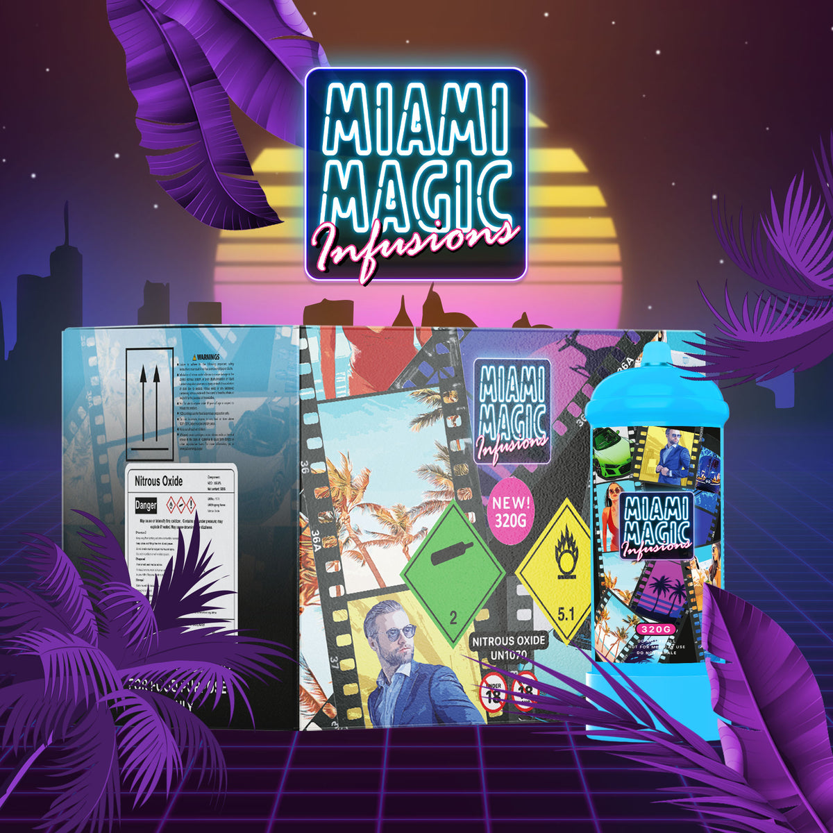 Miami Magic Infusions 320g Culinary Gas Cream Charger Canister