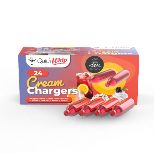 QuickWhip PRO 9g! N2O Cream Chargers - 24 Packs
