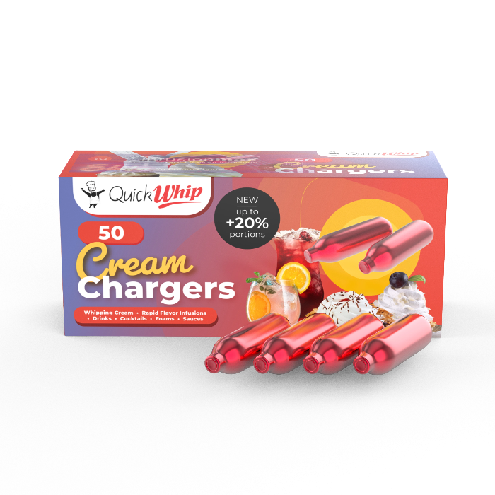 QuickWhip PRO 9g! N2O Cream Chargers - 50 Packs