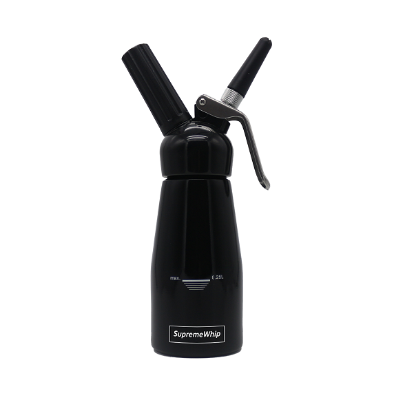 Starter Pack - QuickWhip Cream Chargers – 600 - (12 x 50 Packs) & 0.25L SupremeWhip Dispenser Black