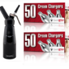 Starter Pack - QuickWhip Cream Chargers – 600 - (12 x 50 Packs) & 0.5L SupremeWhip Dispenser Black