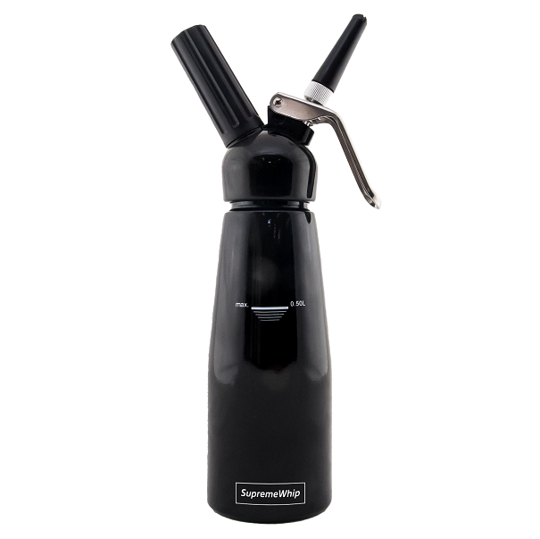 Starter Pack - QuickWhip Cream Chargers – 600 - (12 x 50 Packs) & 0.5L SupremeWhip Dispenser Black