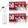 Starter Pack - QuickWhip Cream Chargers – 600 - (12 x 50 Packs) & 0.5L SupremeWhip Dispenser White