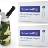 Starter Pack - SupremeWhip Cream Chargers –24 Packs & 0.5L Camo Green Print Dispenser