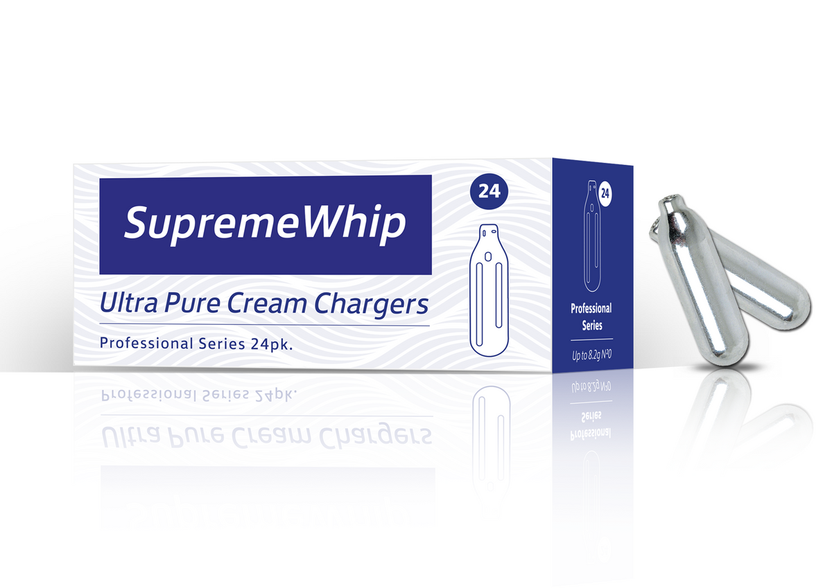 Starter Pack - SupremeWhip Cream Chargers –24 Packs & 0.5L Camo Red Print Dispenser