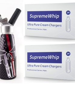 Starter Pack - SupremeWhip Cream Chargers –24 Packs & 0.5L SKULL Print Dispenser