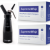 Starter Pack - SupremeWhip Cream Chargers – 24 Packs & QuickWhip 0.5L Black Dispenser