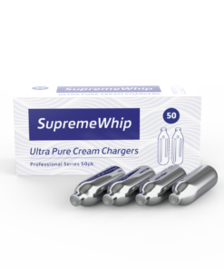 Starter Pack - SupremeWhip Cream Chargers – 600 - (12 x 50Pks) & 0.5L Black Dispenser
