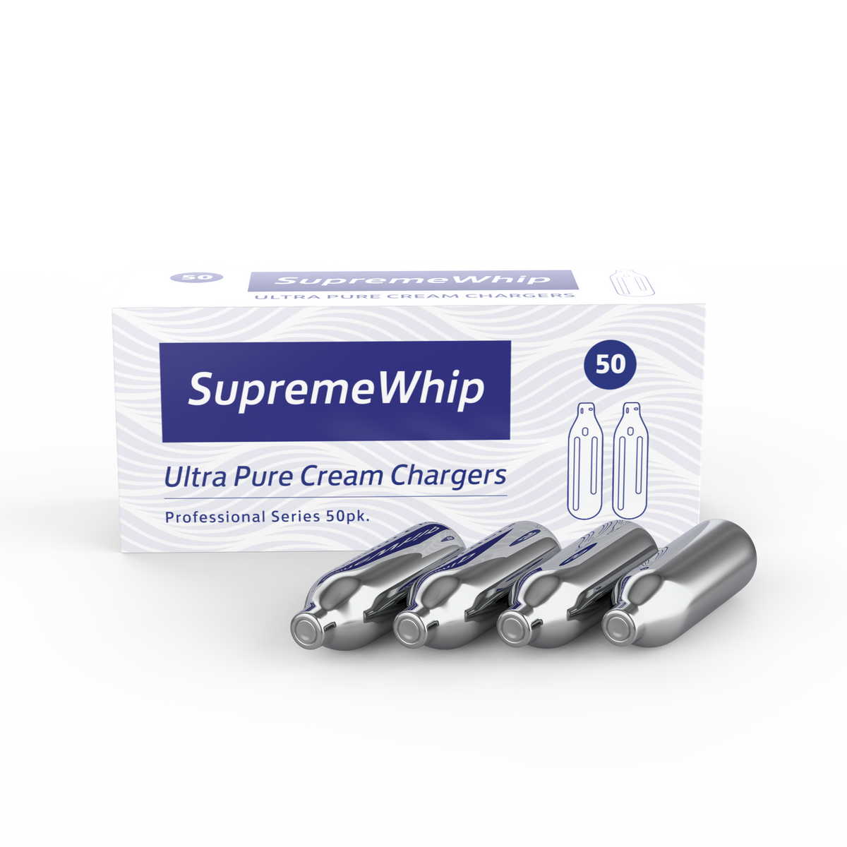 Starter Pack - SupremeWhip Cream Chargers – 600 - (12 x 50Pks) & 0.5L Black Dispenser