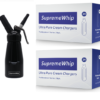 Starter Pack - SupremeWhip Cream Chargers – 600 - (25 x 24 Packs) & 0.25L Black Dispenser
