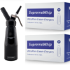 Starter Pack - SupremeWhip Cream Chargers – 600 - (25 x 24 Packs) & 0.5L Black Dispenser