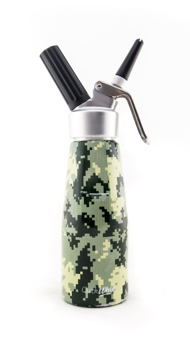 Starter Pack - SupremeWhip Cream Chargers – 96 - (4 x 24Pks) & 0.5L Army Print Dispenser