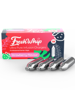 SUPER FreshWhip Cream Chargers - STRAWBERRY - 50 Packs - 8.2g